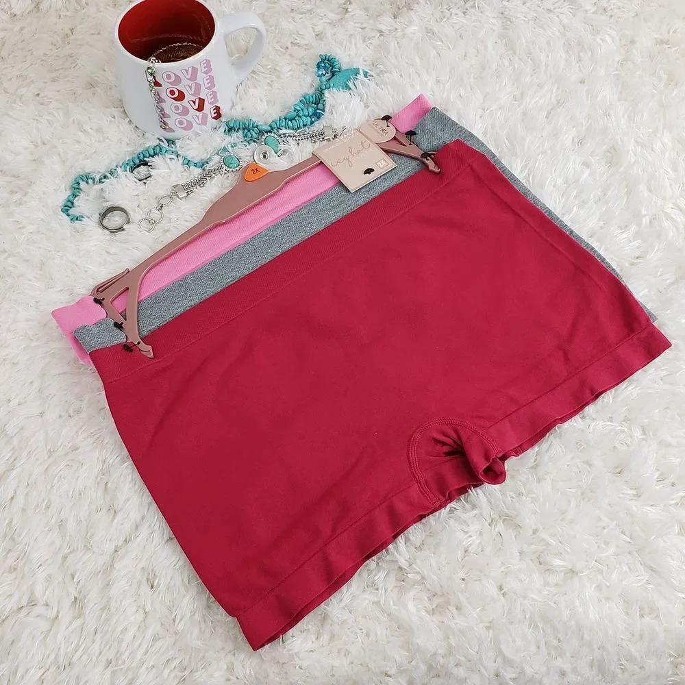 Icy Hot BRIEF 2X Multicolor 3 pack Seamless boyleg High waisted Intimates